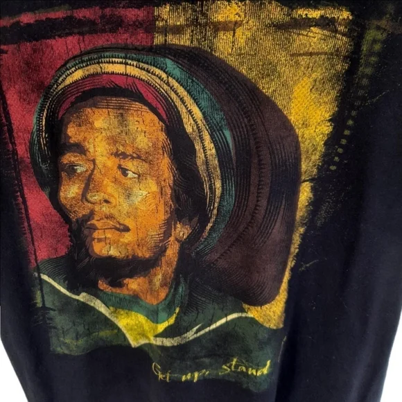 Vintage Bob Marley Black T-Shirt - Picture 2 of 3